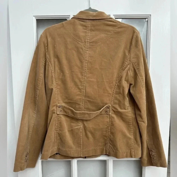 Lands End | Botton Down Tan Corduroy Western Boho Jacket Women’s Size 12 Large - Picture 5 of 9